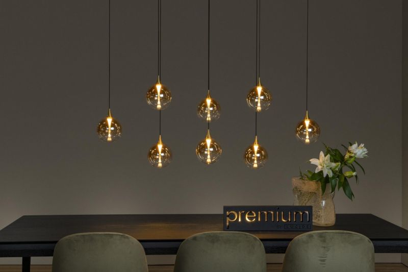 Lucide GISELA - Závesné svietidlo - LED Dim. - 8x3,9W 2700K - Jantárová